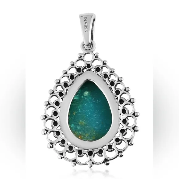 Peruvian Opalina Pendant in Sterling Silver 8.74 cts - Picture 4 of 5